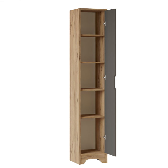 Hanah Home Armario Multiusos LIB3-AA Pino Atlántico y Antracita